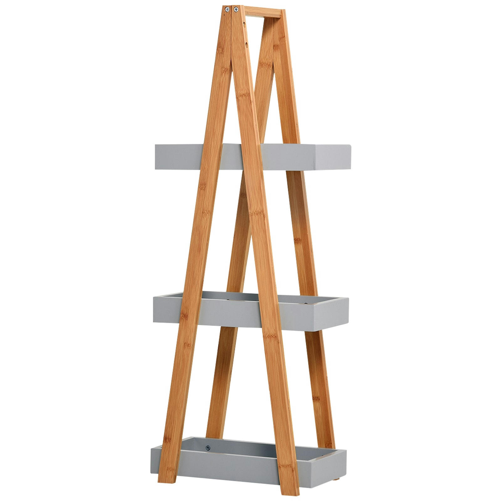 - Etagère salle de bain bambou 3 paniers