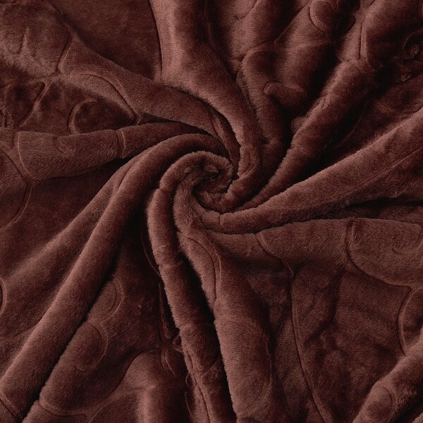 Floral Plush Mink Blanket For Twin/Queen Size Bed