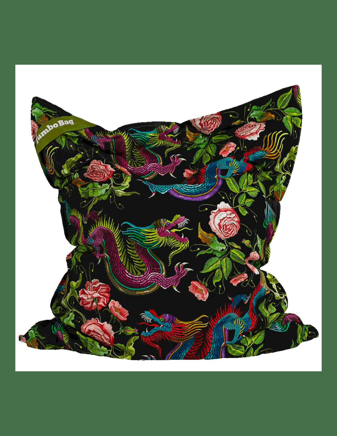 JUMBO PRINTED - Coussin géant d'intérieur en velours imprimé Dragons