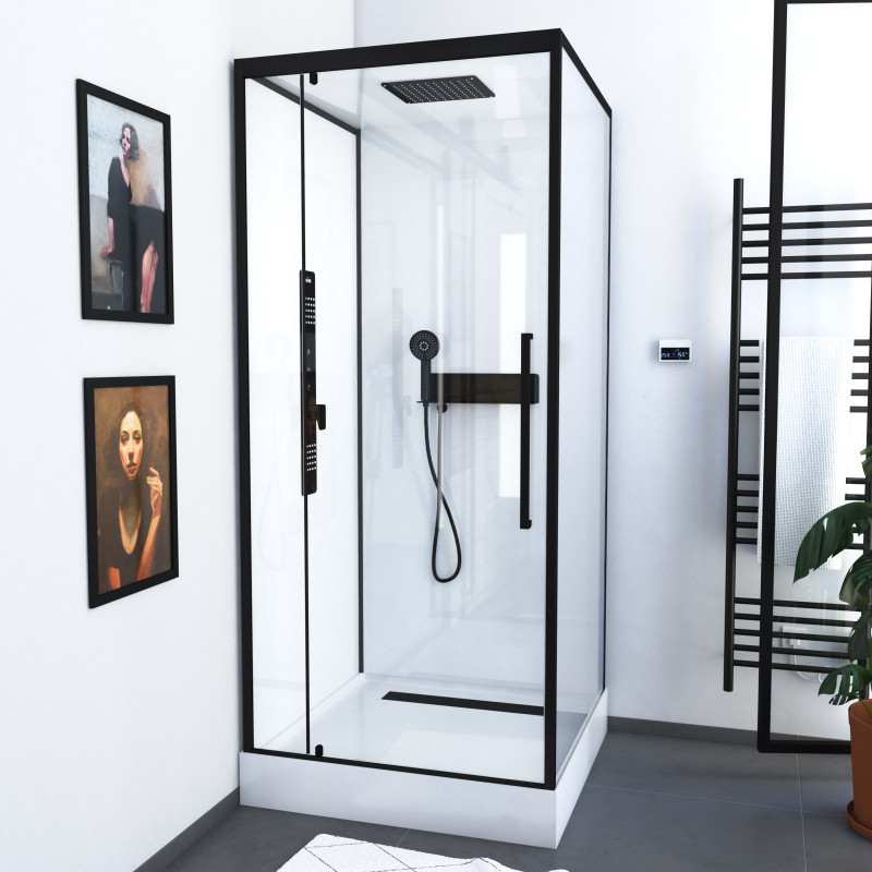 Cabine de douche Urban 2 carrée 90 x 90 x 215 cm AURLANE