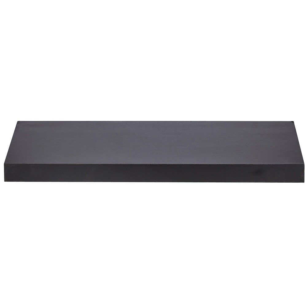étagère murale rectangulaire bois noir