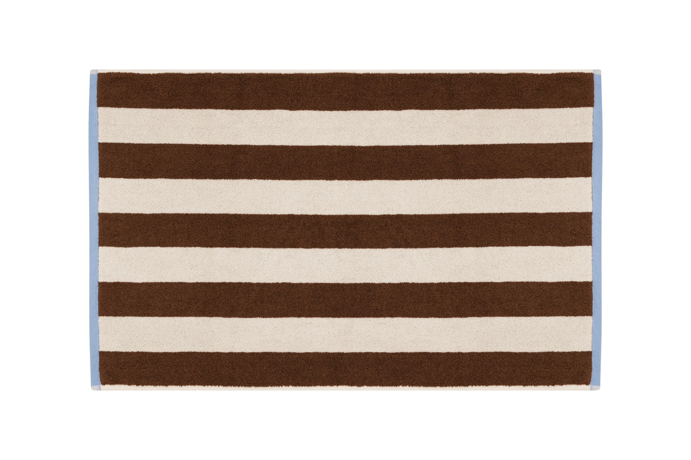 noo.ma Gobo Badmat Cocoa Brown - 80 x 50 cm, gestreept katoen