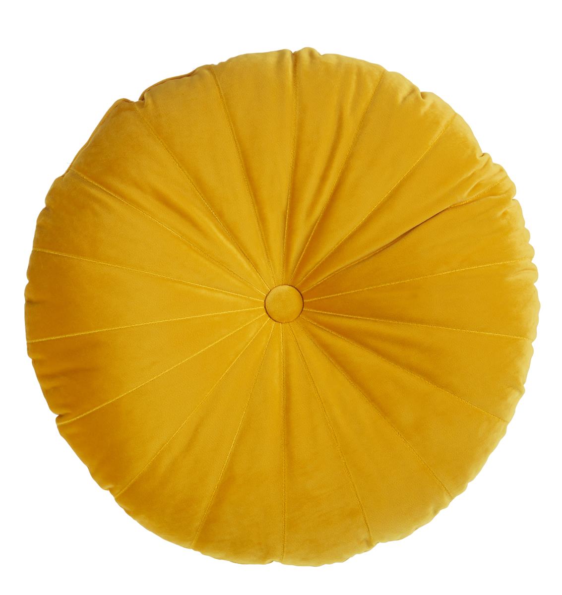 KAAT Amsterdam decoratiekussen Mandarin - dia 40 cm - geel