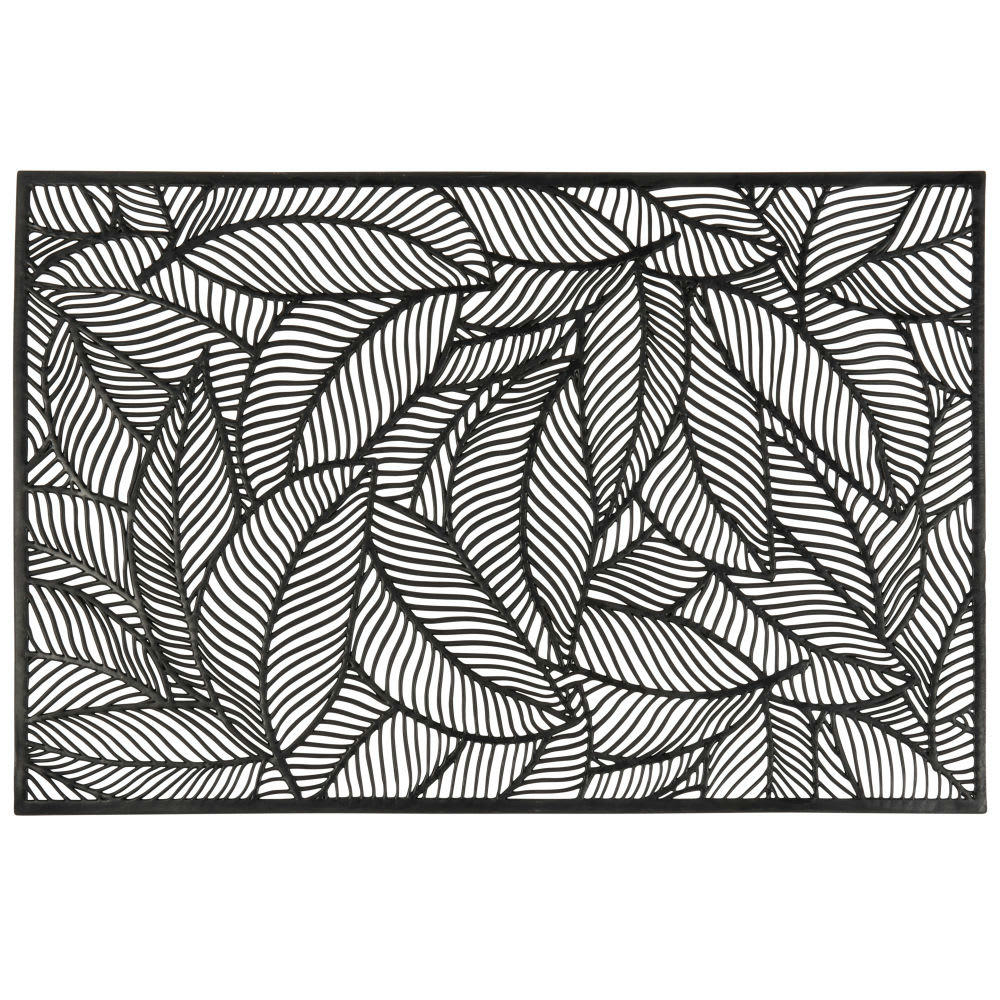 PABLO - Set de table motif feuillage ciselé noir