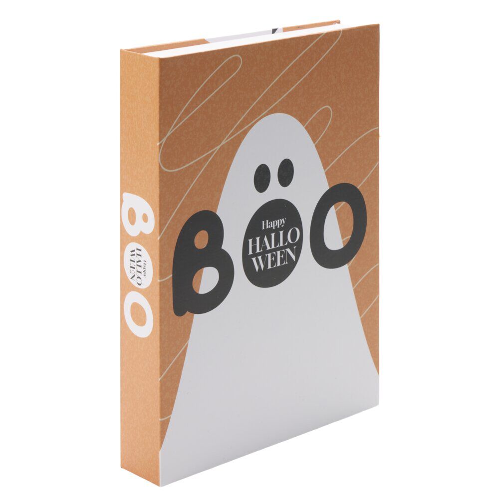 BoÎte livre déco Halloween fantôme cute rangement papier carton 18x25xép.3,7 cm