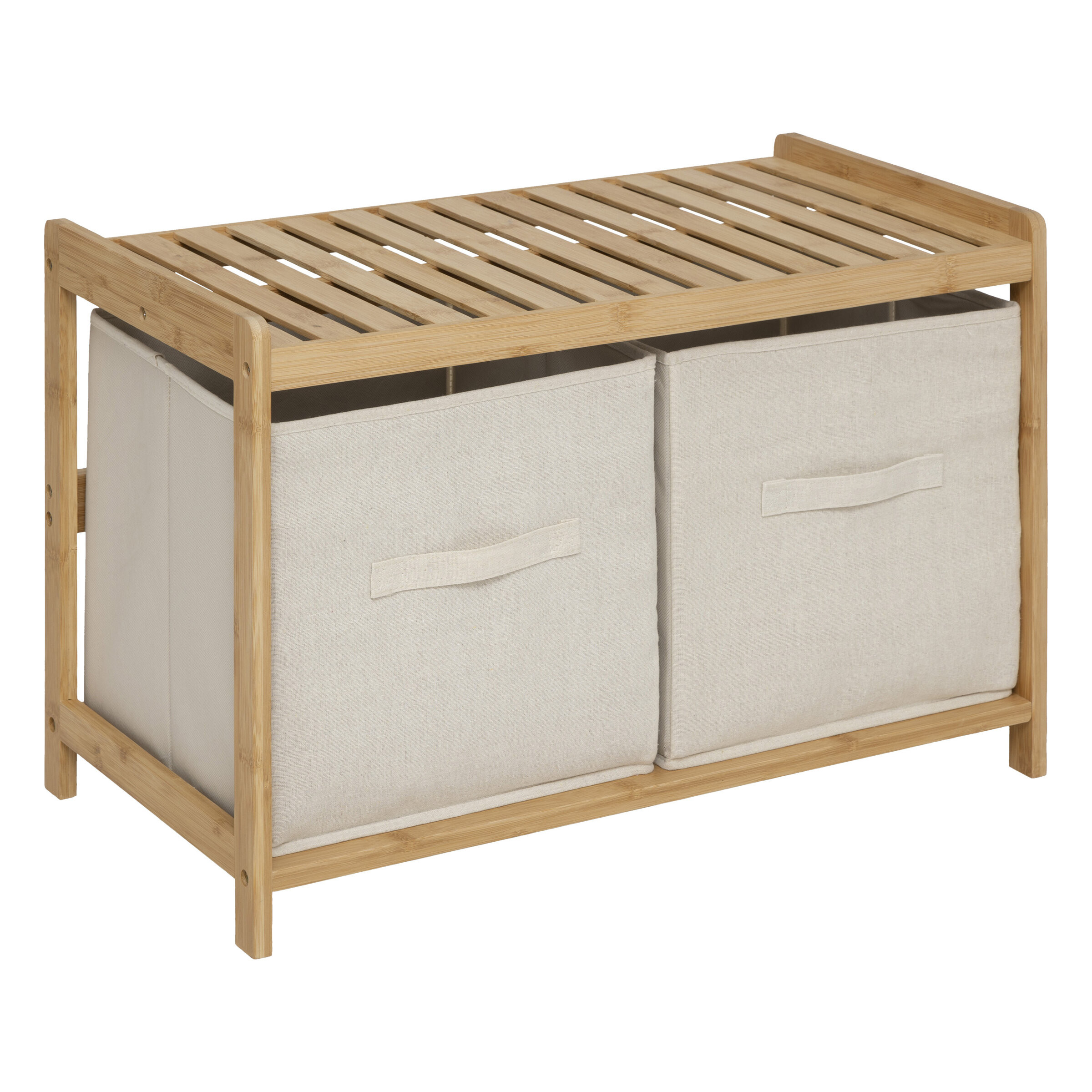 ŁAWKA DO PRZECHOWYWANIA Tidy Box 2-KOMOROWA bambusowa beżowa