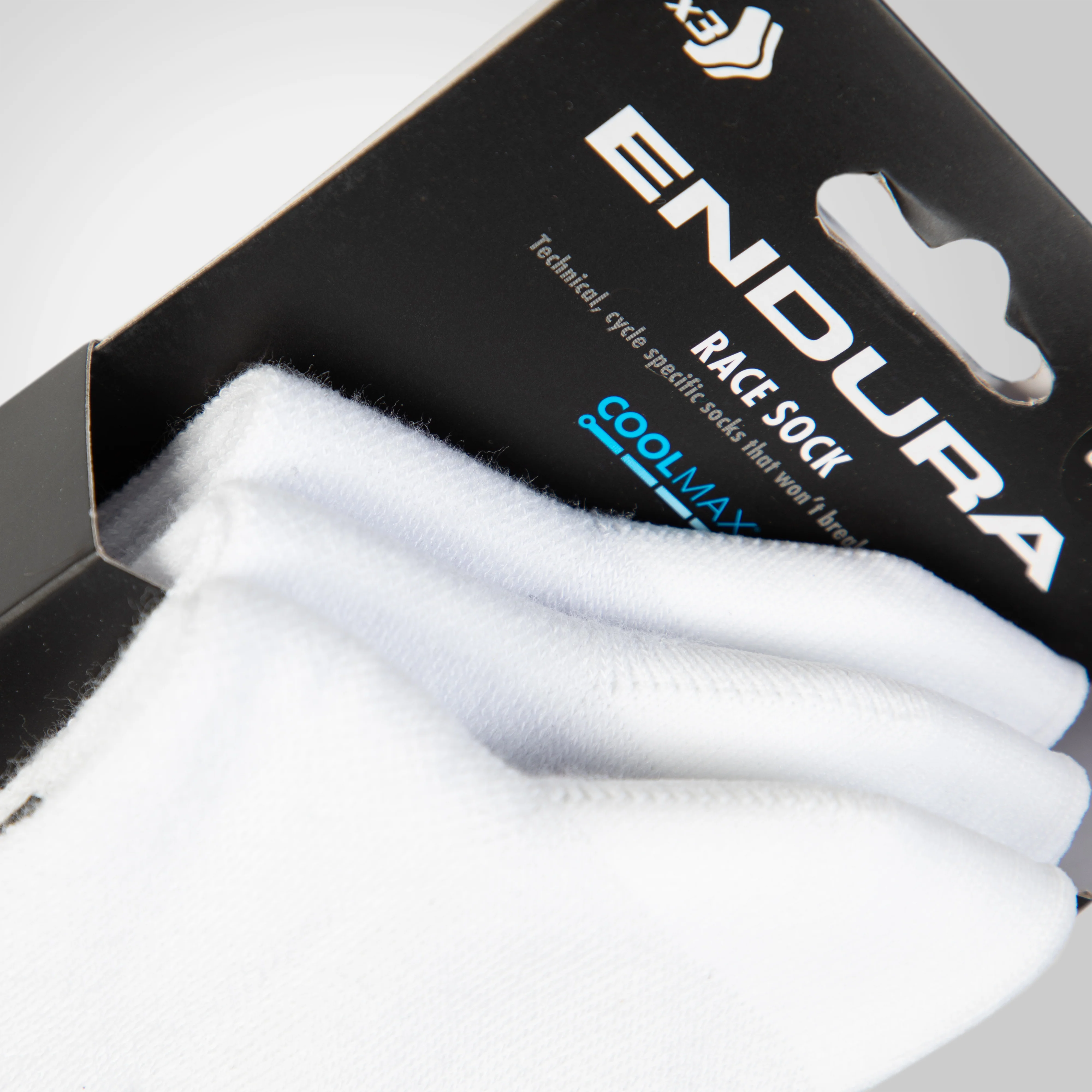 Coolmax® Race 3-Pack Socks - Mixed White