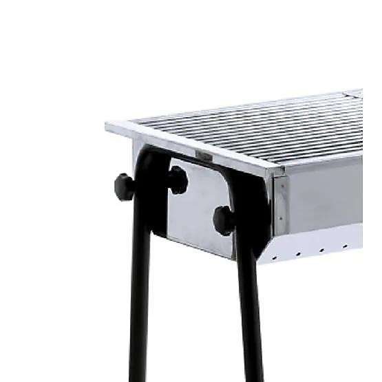 Barbecue charbon horizontal hendi acier noir 34.5 x 34.5 cm