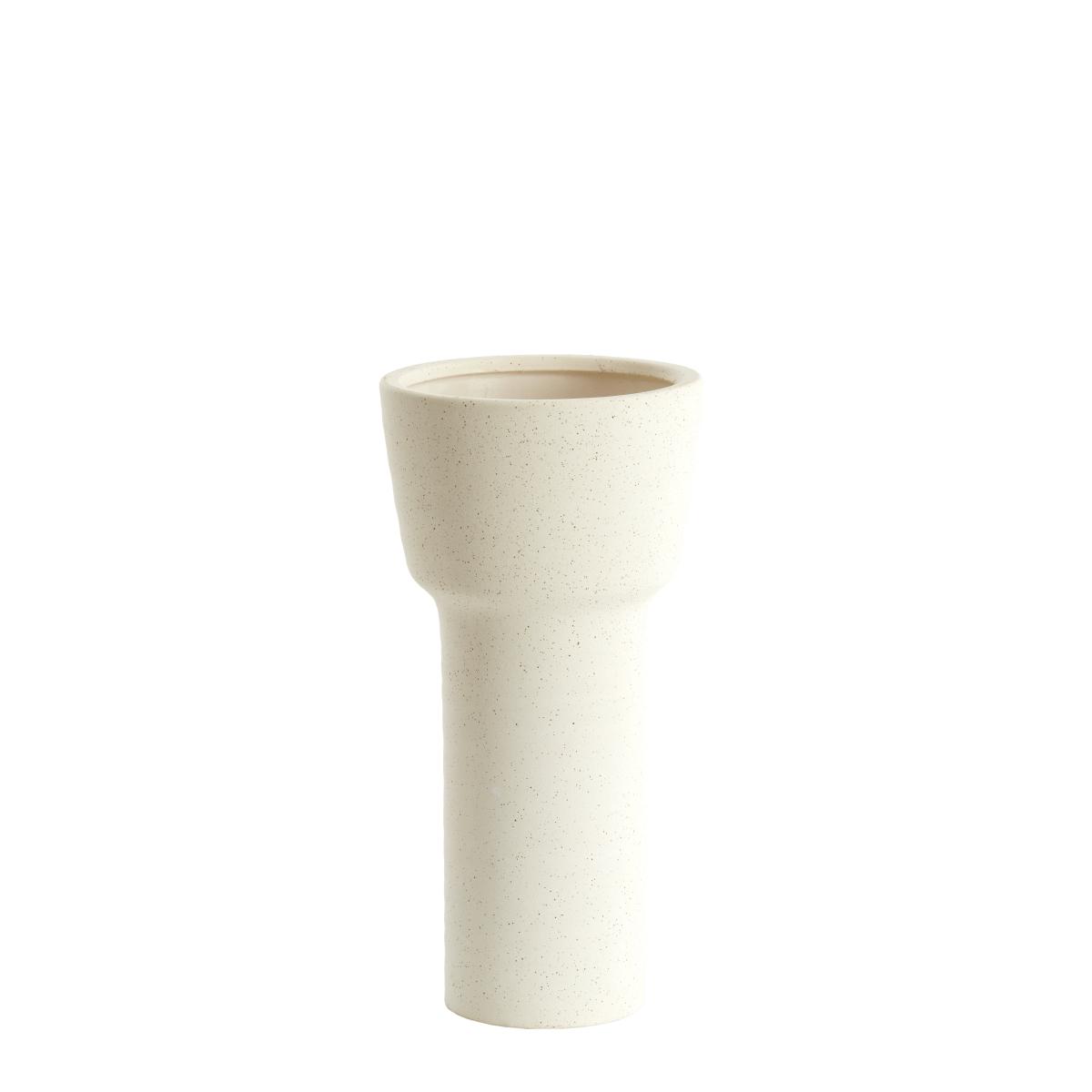 Light & Living - Alsacia vaas deco Ø19x38 cm - keramiek mat crème