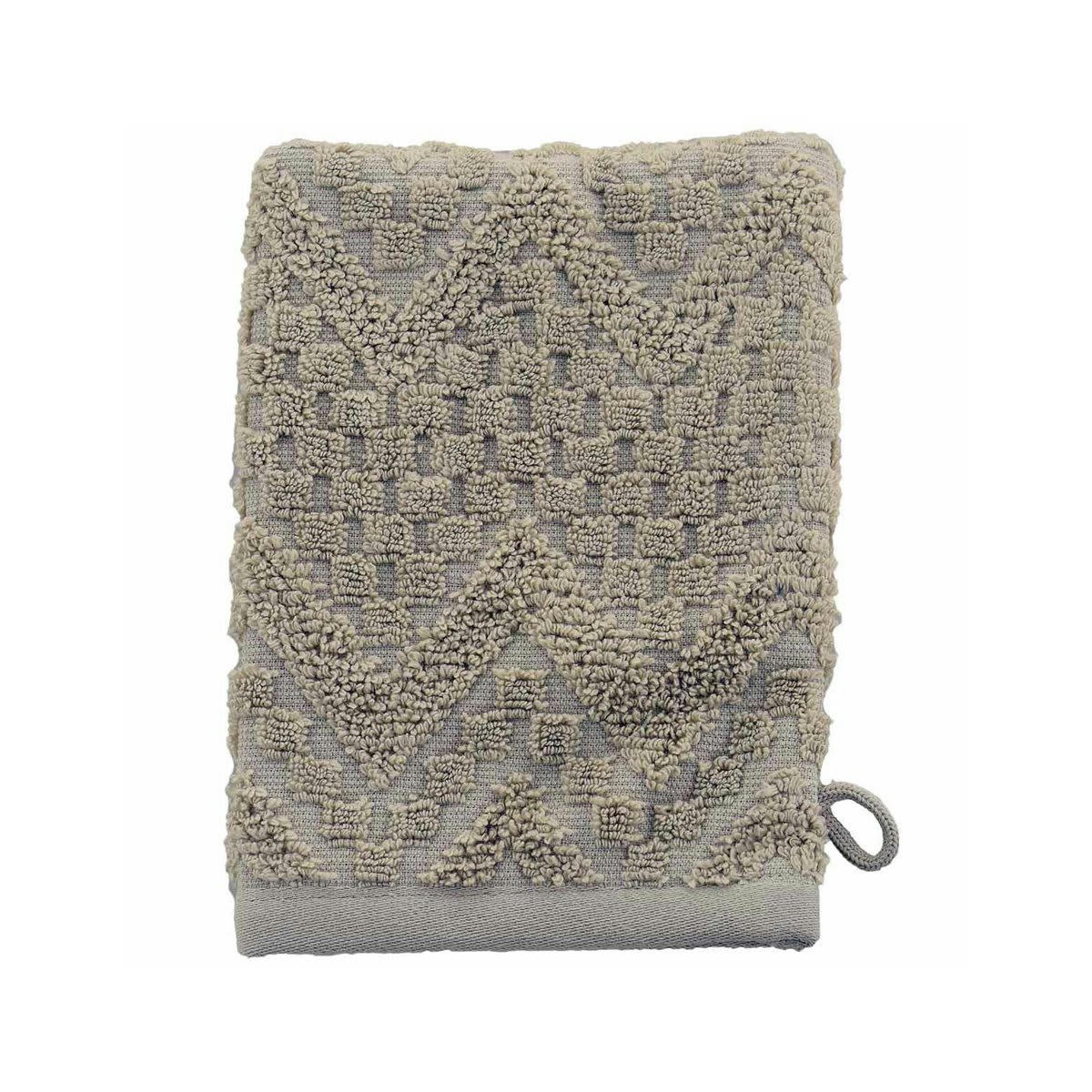 MALAWI - Lot de 2 gants de toilette en coton biologiqu corde 16x22 cm