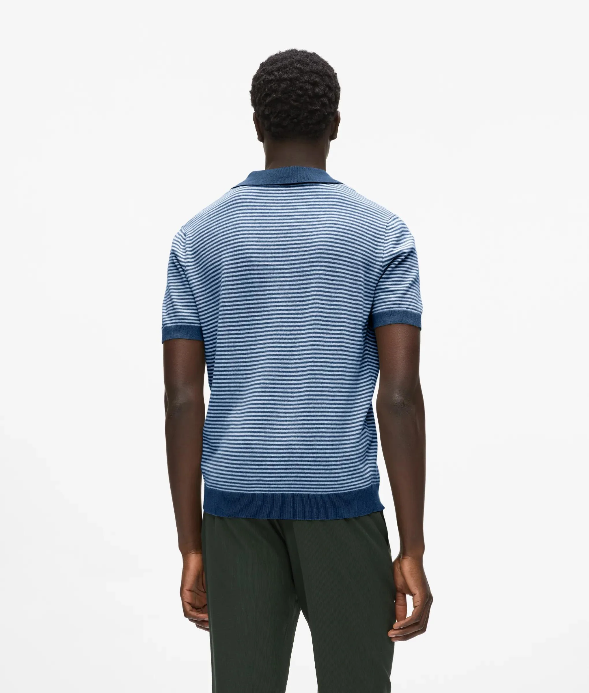 Polo en maille à rayures