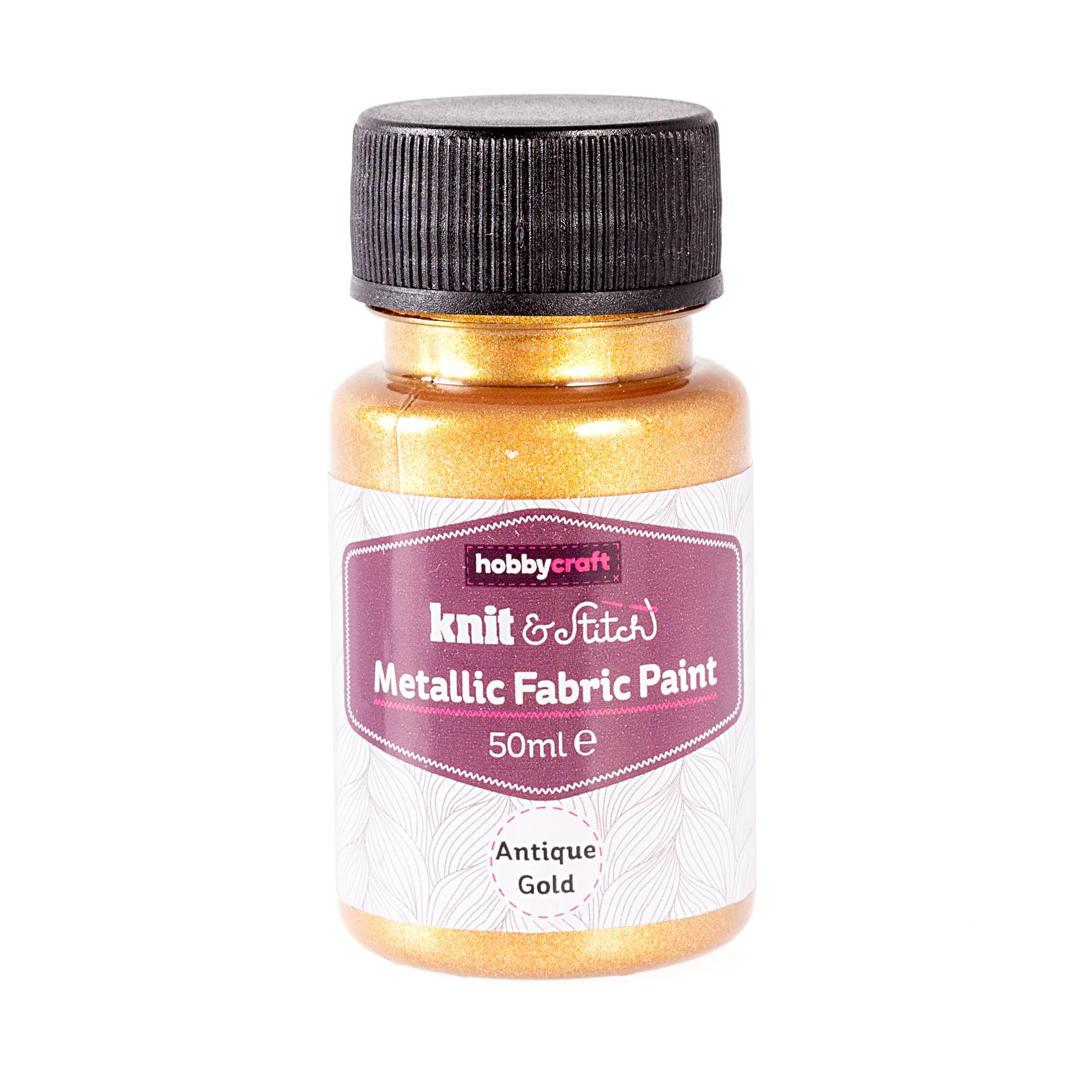 Antique Gold Metallic Fabric Paint 50ml