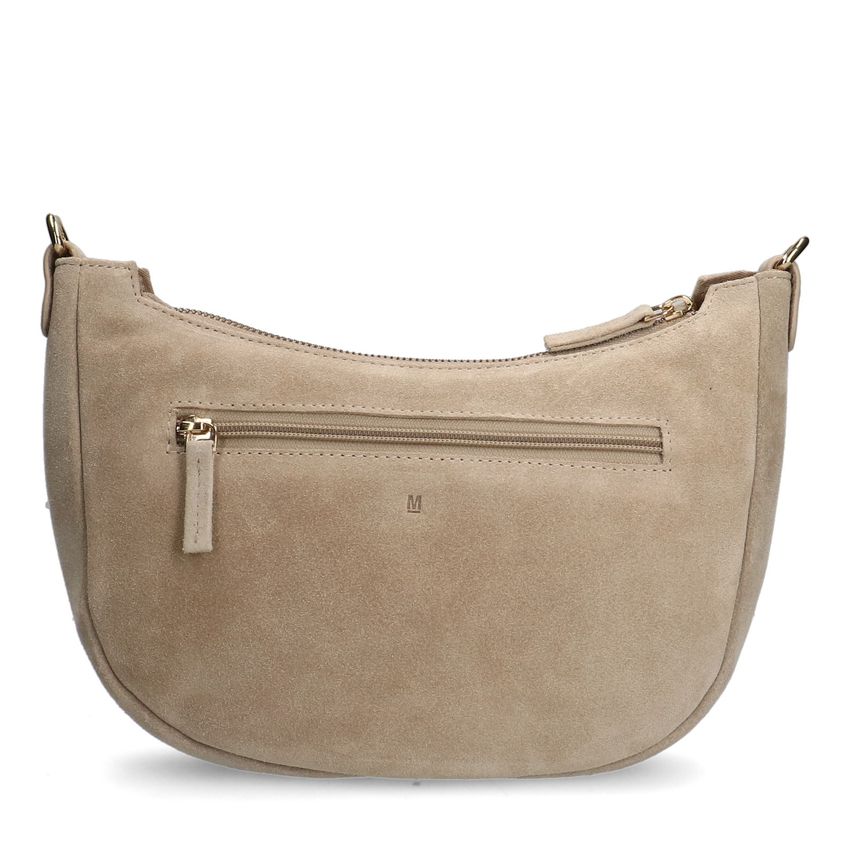 Manfield Beige suède schoudertas