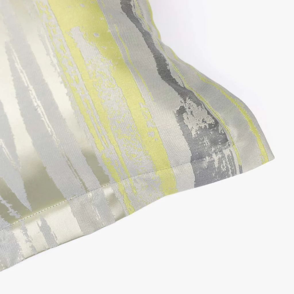 Capa de Almofada Abstrato Amarelo e Cinza LAKI