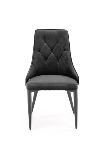 Krzesło tapicerowane K365 VELVET czarne