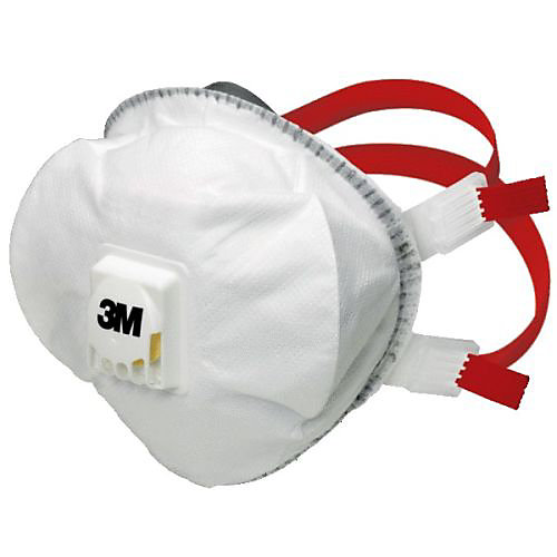 Boîte de 5 masques respiratoires coques jetables série 8835  FFP3 RD avec soupape - 3M - 7100081542