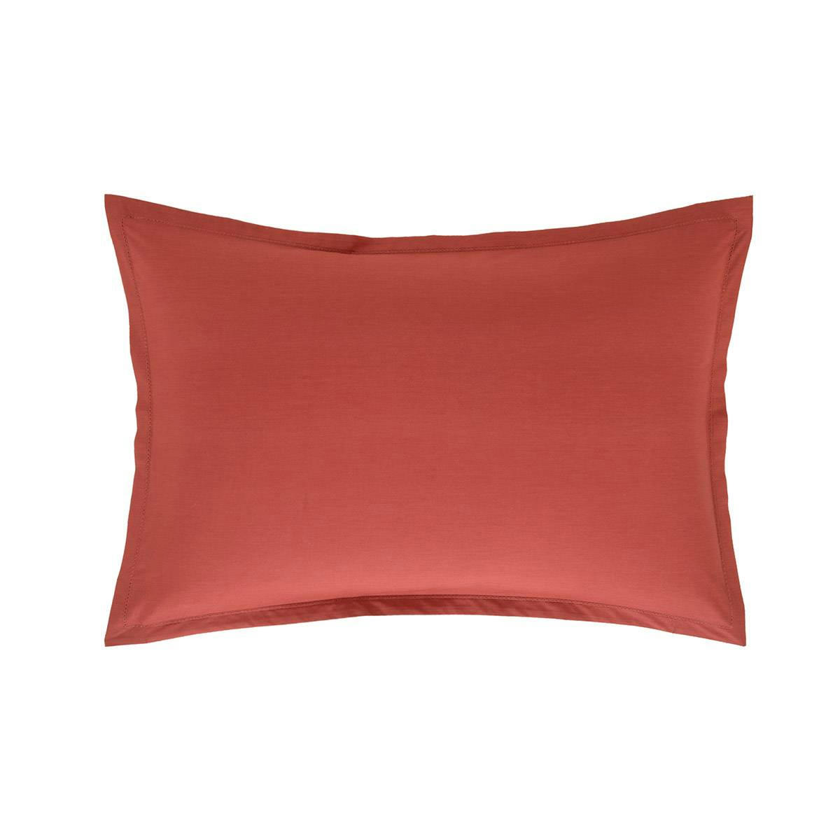 ALCOVE - Taie d'oreiller en percale de coton rouge 60 x 70 cm