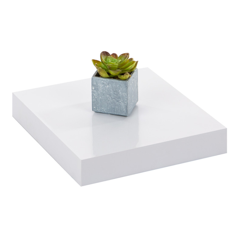 Tablette murale blanche brillante 23 x 23,5 x 3,8 cm PRACTO HOME