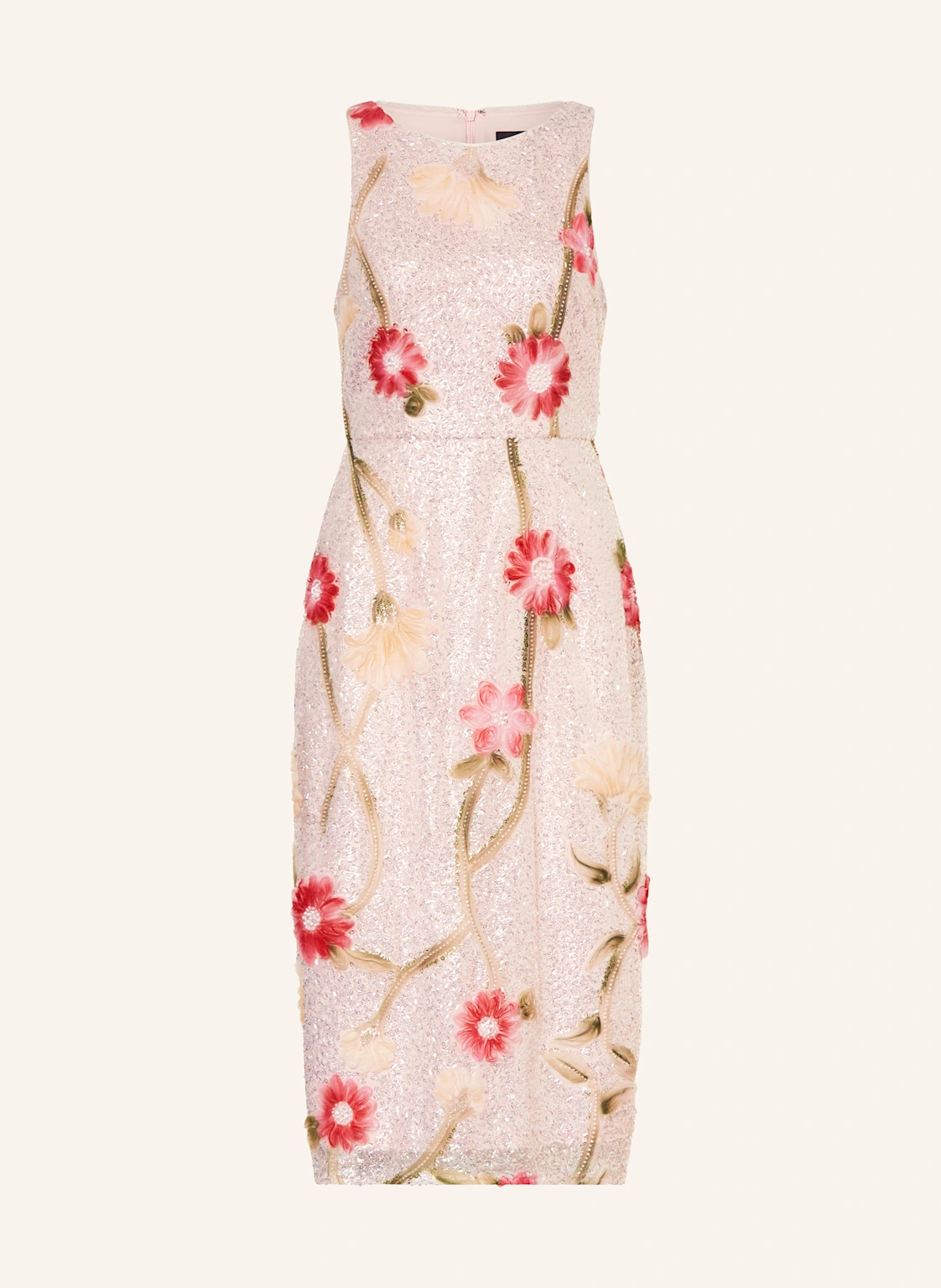 ADRIANNA PAPELL Cocktailkleid mit Pailletten und Schmuckperlen