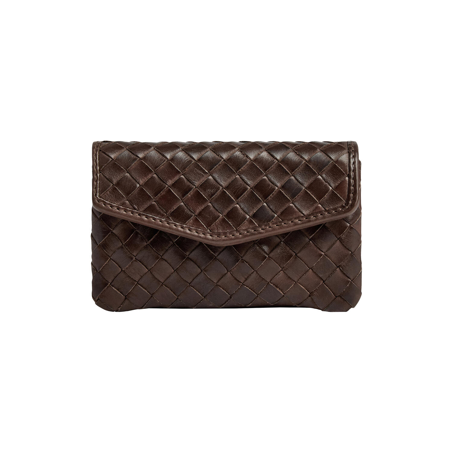 FaithMBG Coin Purse Weave, dark brown
