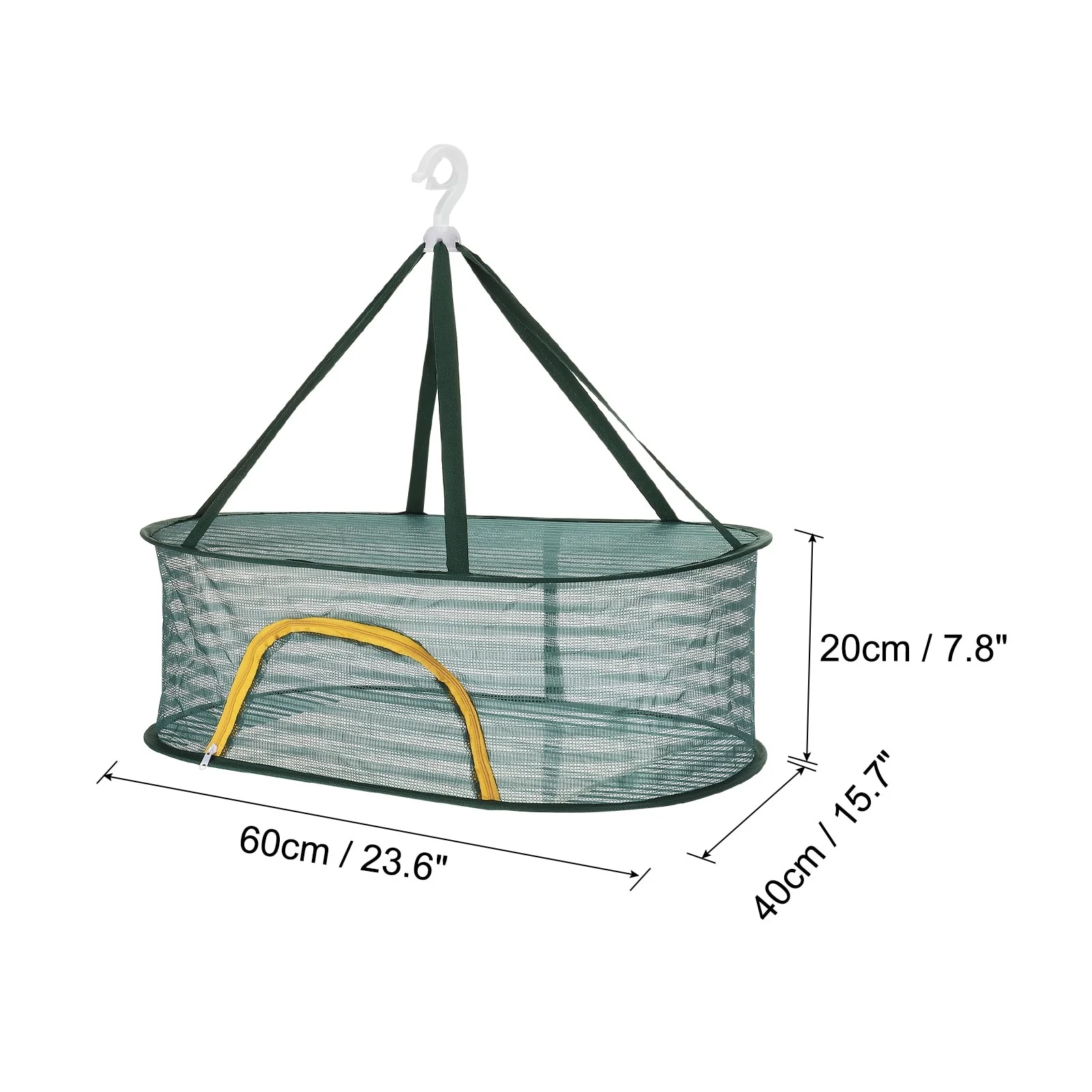 Folded Mesh Clothes Hanging Dryer, Sweater Drying Rack, Dark Green - Dark Green