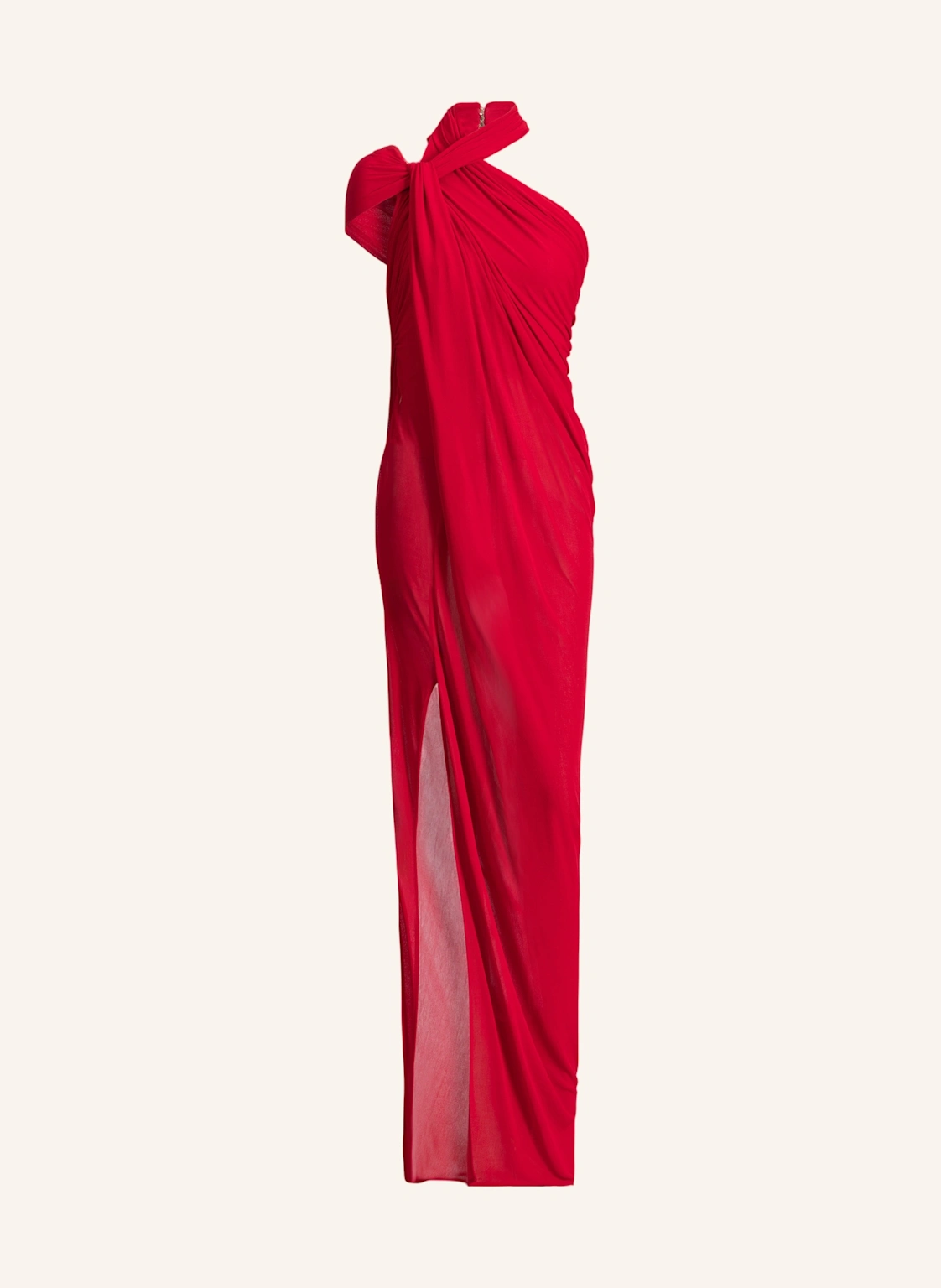 BALMAIN Langes, drapiertes Kleid aus Jersey