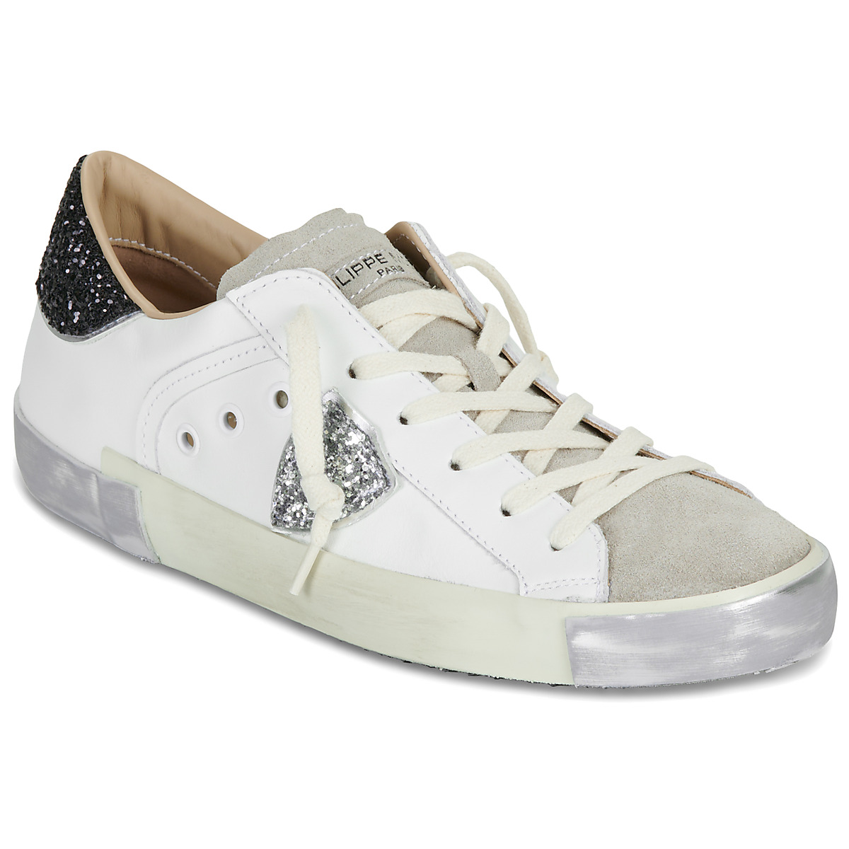 Philippe Model - PRSX LOW WOMAN - White / Black