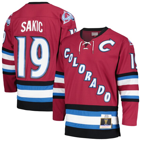 Joe Sakic Colorado Avalanche 2001/02 Blue Line Alternate Player Jersey - Burgundy