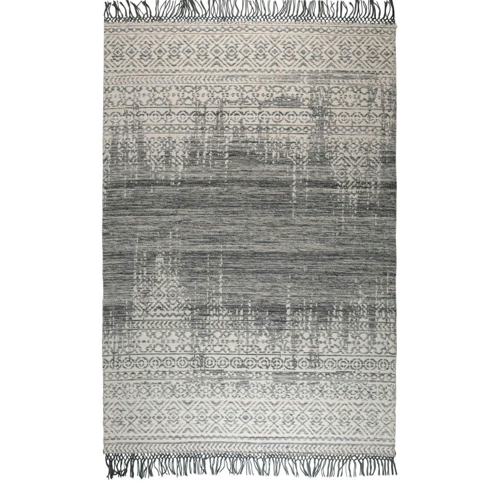 LIV - Tapis d'inspiration berbère à franges bleu turquoise 200x300 cm