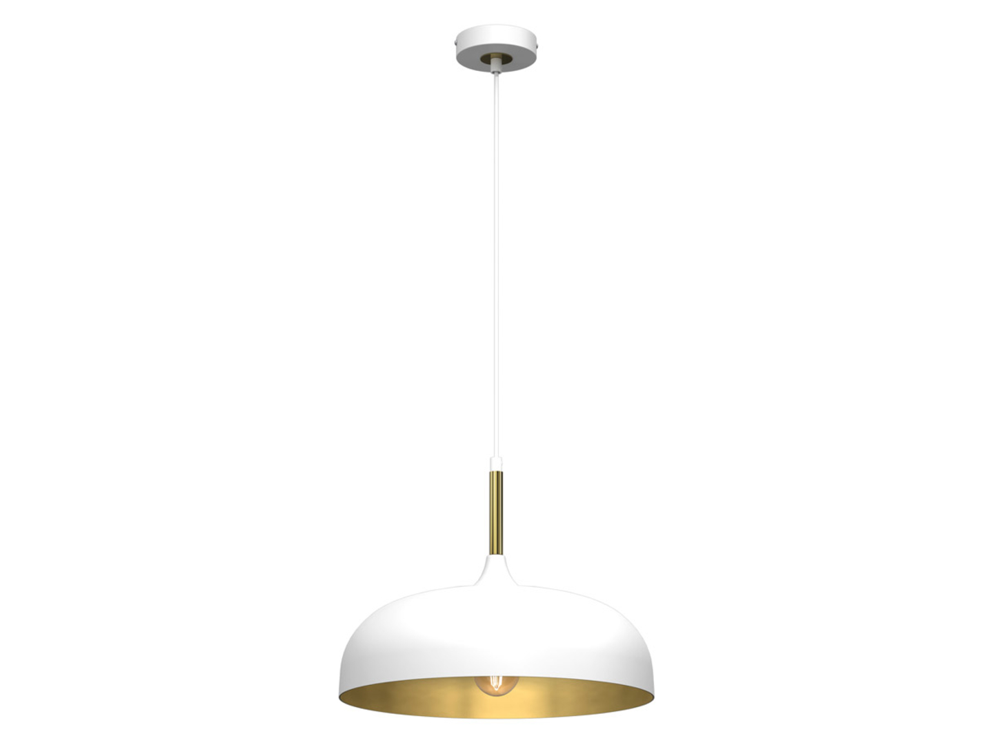 Lampa wisząca Lincoln 35 cm metalowa złota