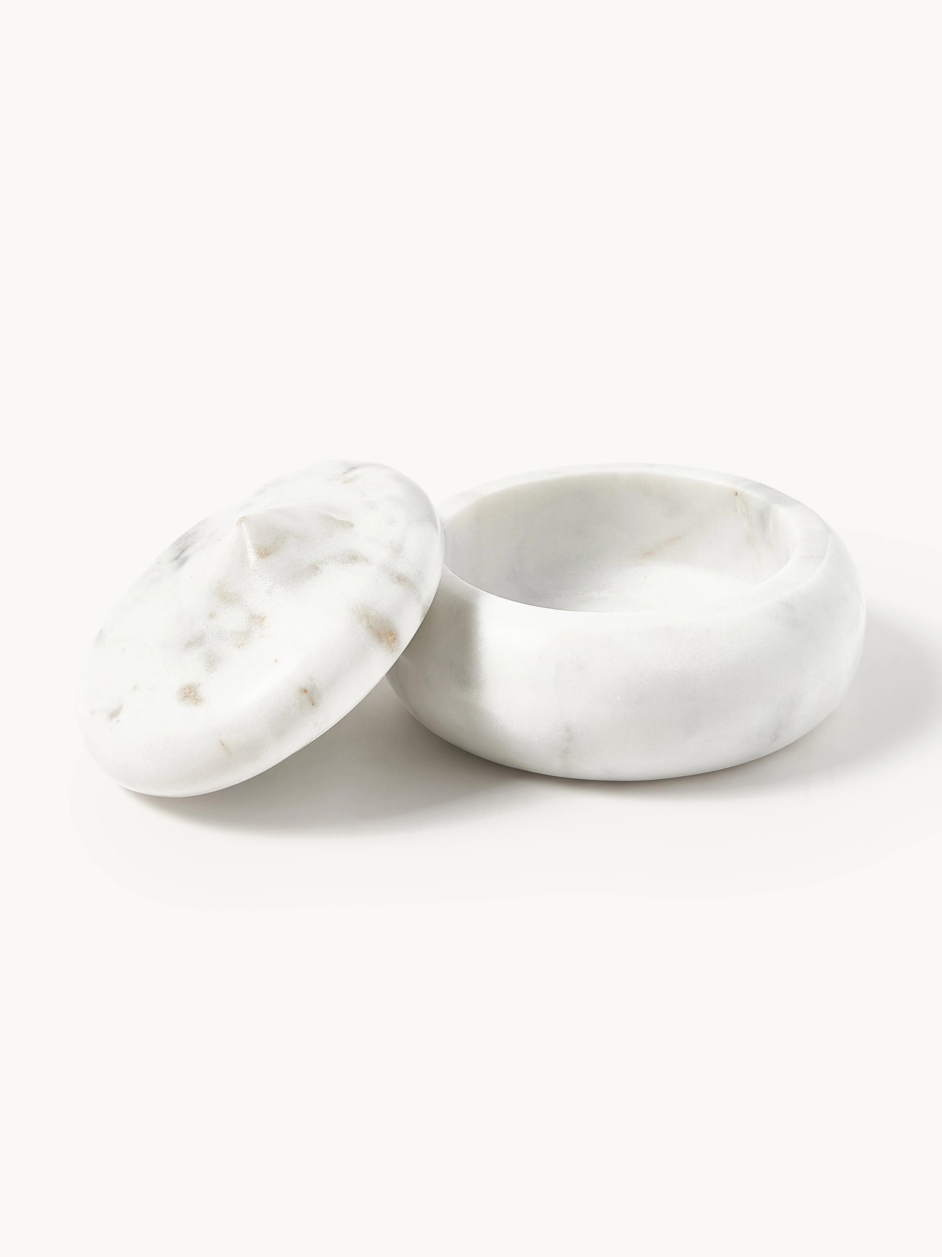 Schmuckkästchen Meringue aus Marmor mit Deckel