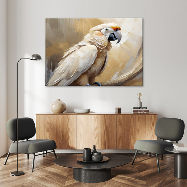 Feeby Obraz, AI Papuga ptaki malowany 60x40