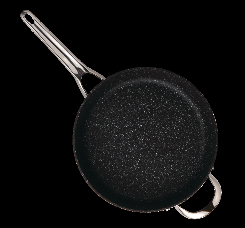 Heritage The Rock Traditional Non-Stick Frying Pan, Dishwasher & Oven Safe, Black, 33cm