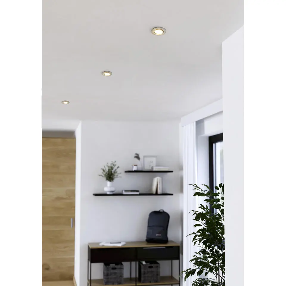 EGLO Zujar inbouwspot - LED - &Oslash;90 - 7 stuks - Nikkel