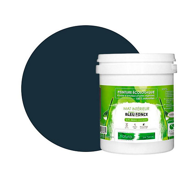 Bleu Foncé Peinture interieur aspact mat Natura - 1L
