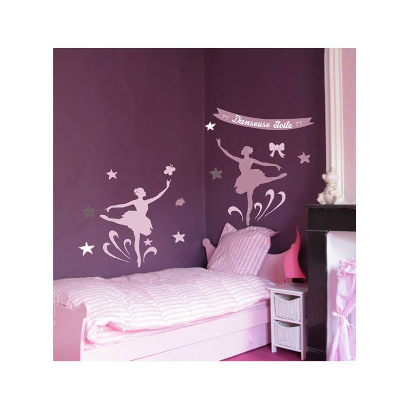 Planche de stickers Danseuse Etoile 24 x 68 cm