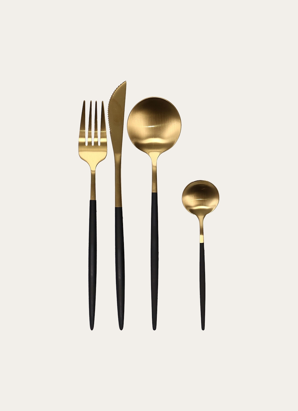 MÉNAGÈRE 16 COUVERTS SOVI NOIR DORÉ