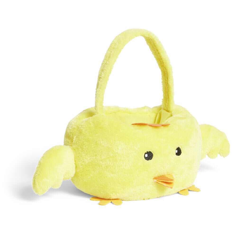 Panier de Pâques peluche poussin jaune
