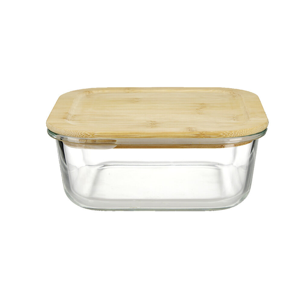 BoÎte alimentaire en verre couvercle bambou 1,1L