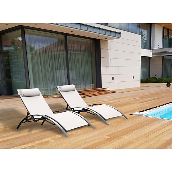 Bains de soleil monaco blanc (lot de 2) Keter 35-700960