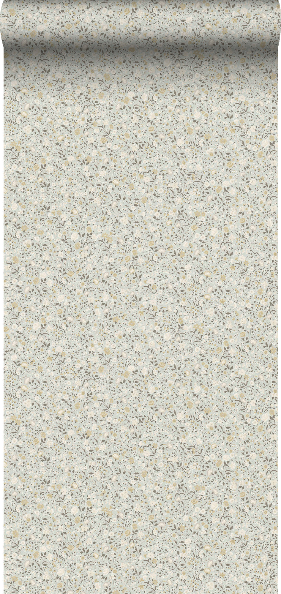 Sanders & Sanders behang bloemetjes vergrijsd groen en beige - 53 cm x 10 m - 640397