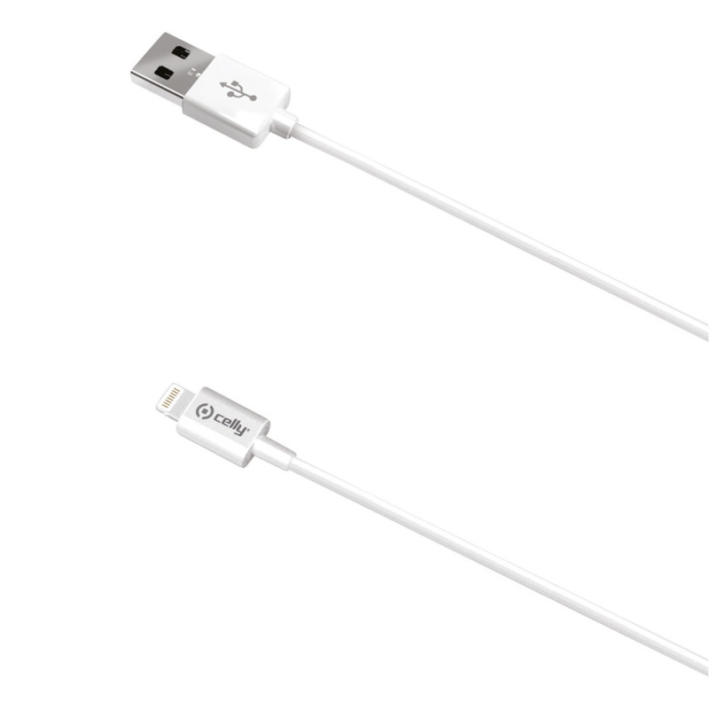 Câble micro USB IPhone 5 / 5S / 5C 2 m CELLY