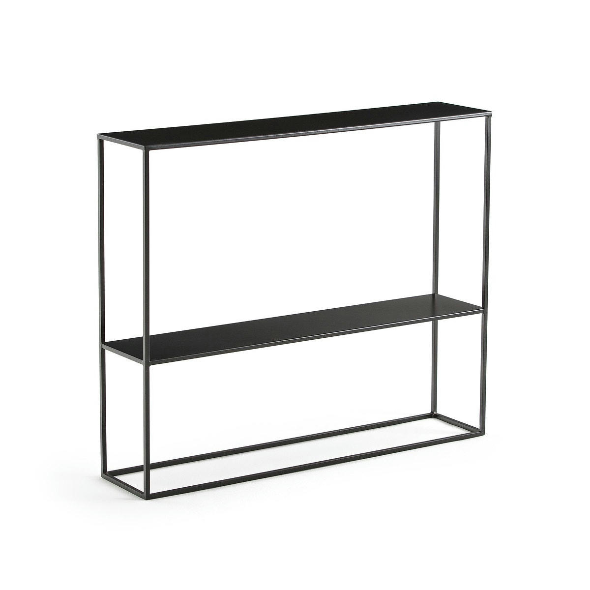Console métal acier, double plateau, HIBA