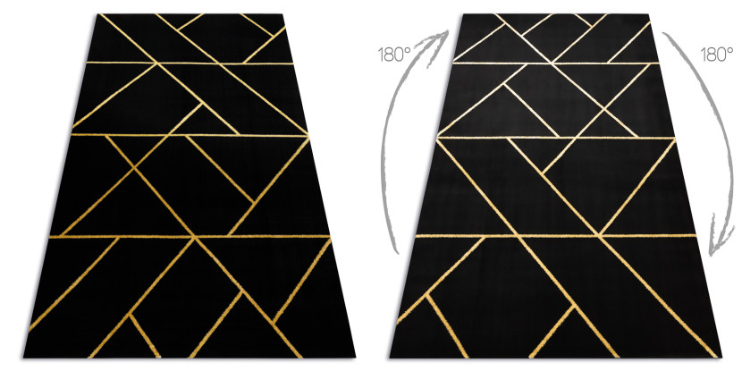 Dywan EMERALD ekskluzywny 1012 glamour, stylowy geometryczny 80x150 cm