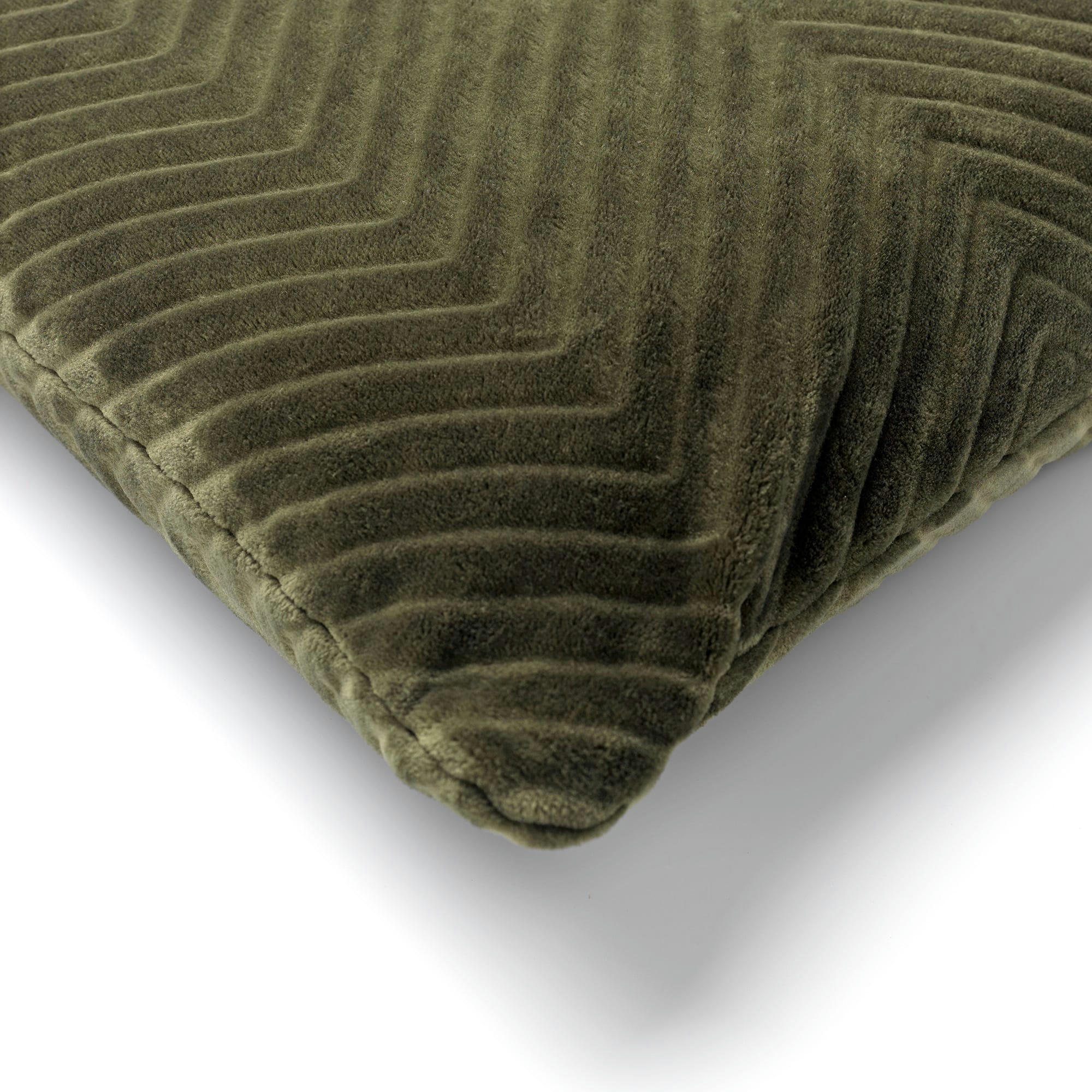 ZICO - Coussin - vert en velours 45x45 cm uni