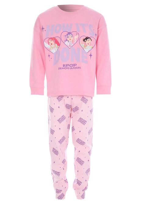 Girls Pink Huntrix K-Pop Demon Hunters Pyjamas