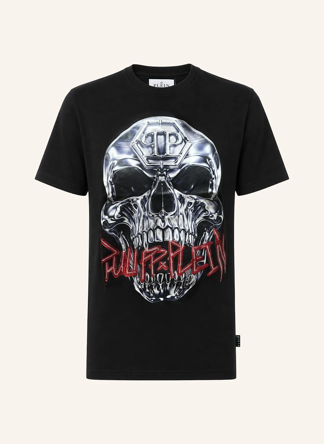 PHILIPP PLEIN Kurzarm-Rundhals-T-Shirt SKULL