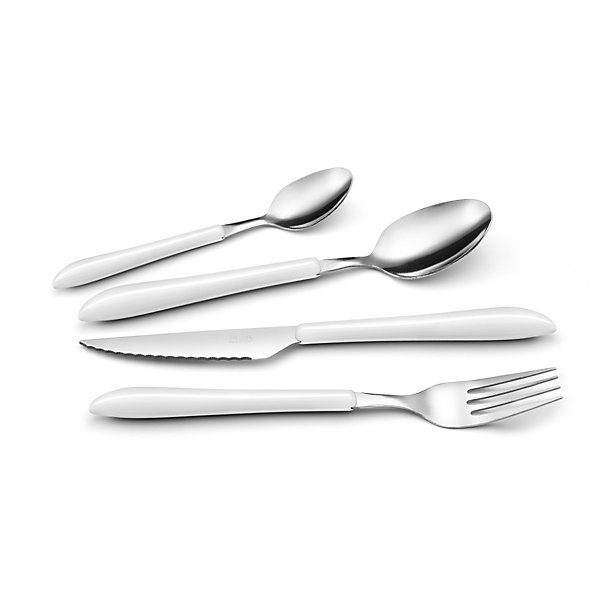Ménagère 24 pièces Blanc - Vibrato Blanc par Pradel Essentiel