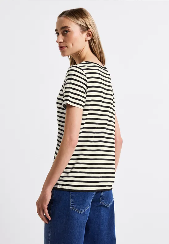 Streifenshirt mit Print