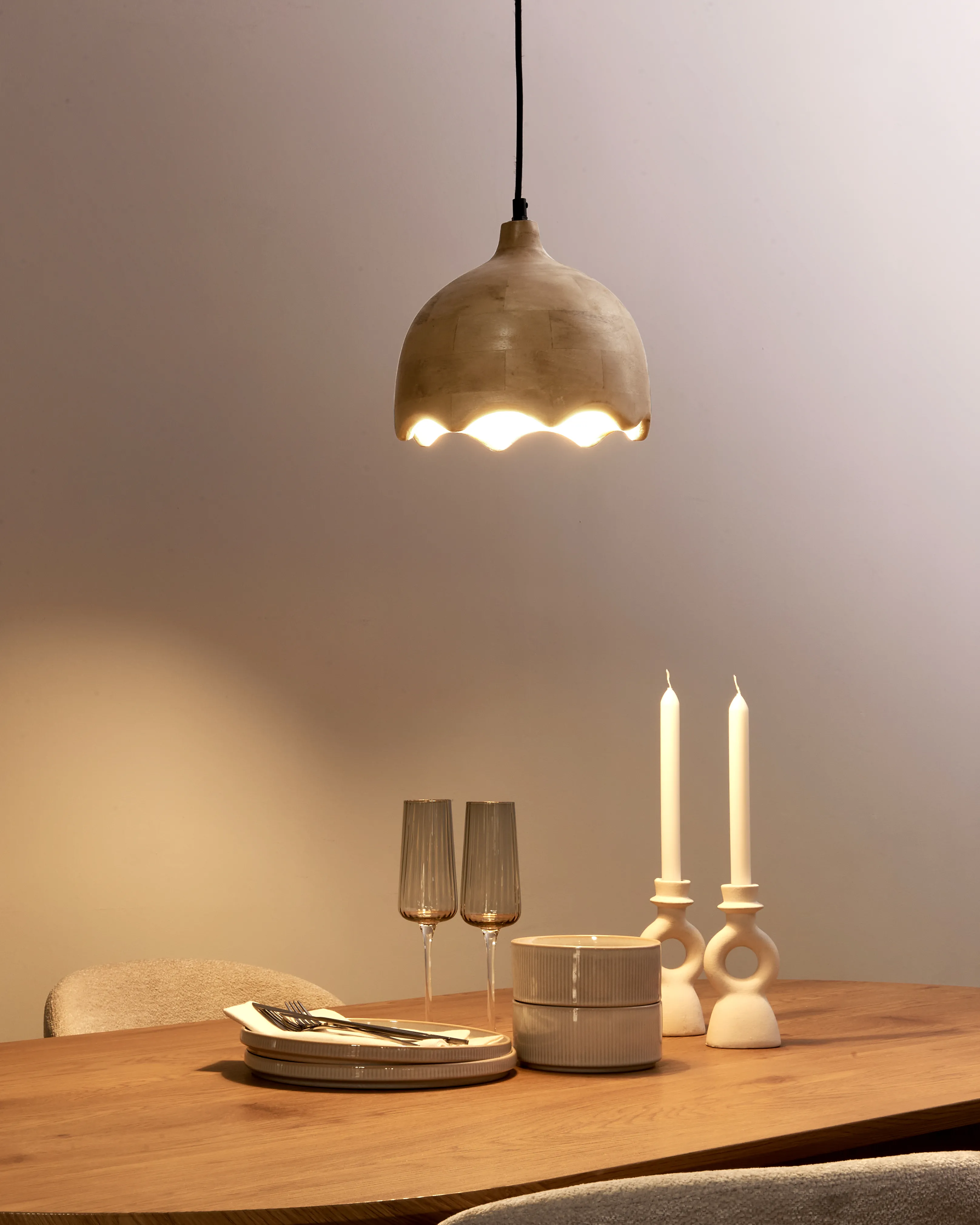 Pendant Lamp GOMATI Mango Wood Light Brown